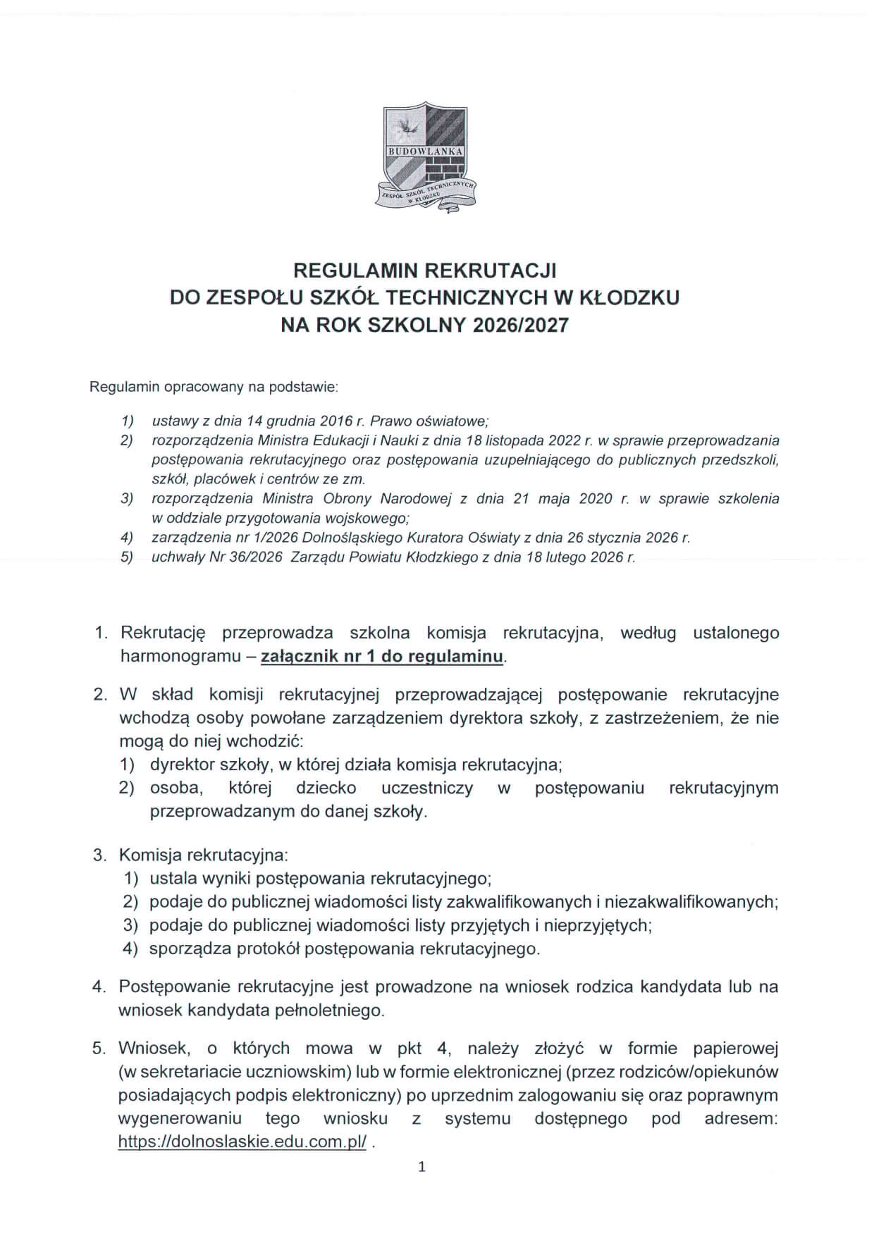 Rekrutacja 2026/2027