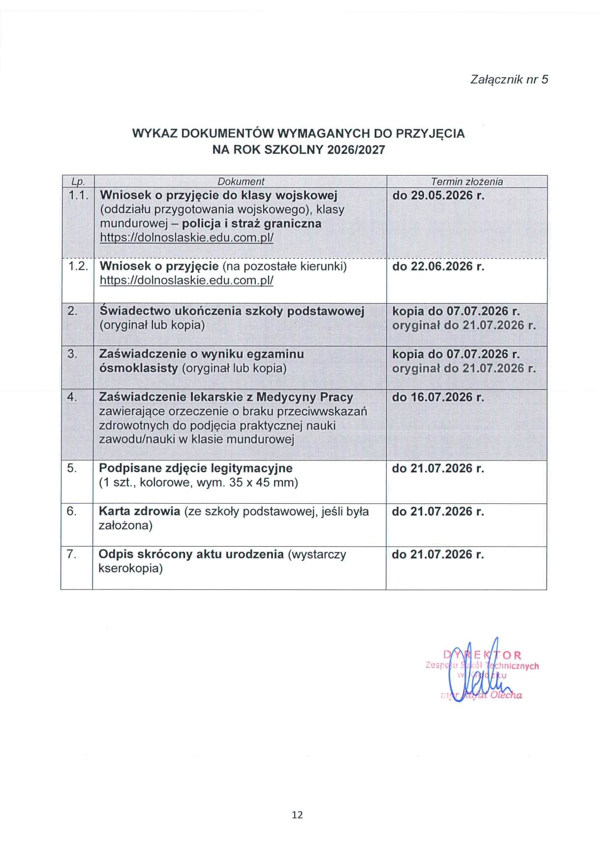 Rekrutacja 2026/2027